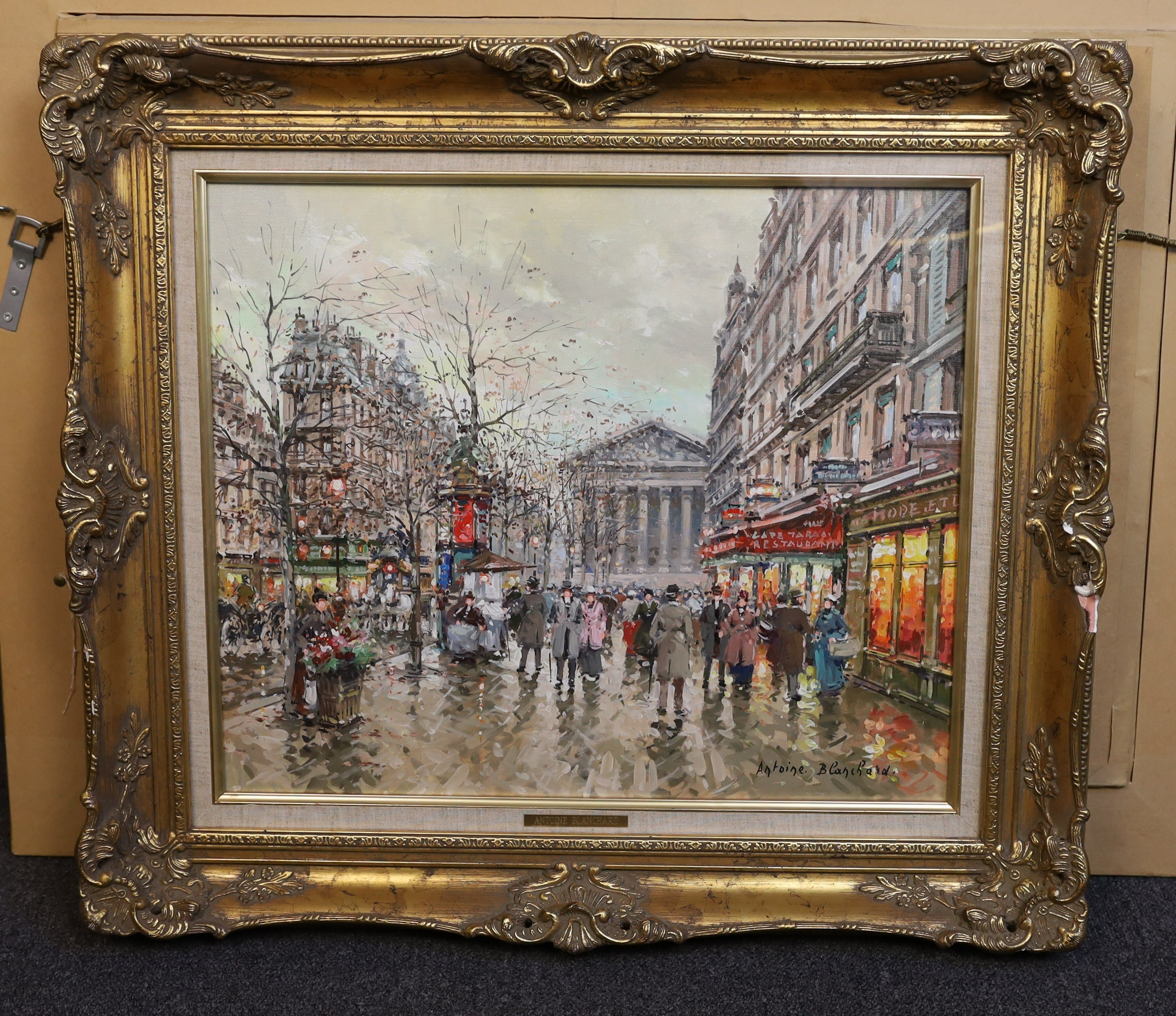 Antoine Blanchard (French, 1910-1988), 'Rue Tronchet', oil on canvas, 46 x 55cm